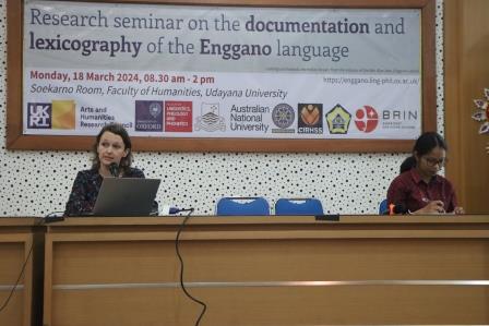 Photo from the Research seminar on the documentation and lexicography of the Enggano language